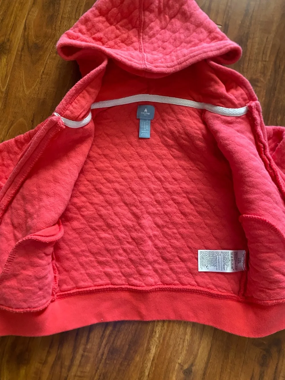 GAP Toddler Girls Watermelon + Blue Floral Hooded Zip Up Sweatshirts Size 2T